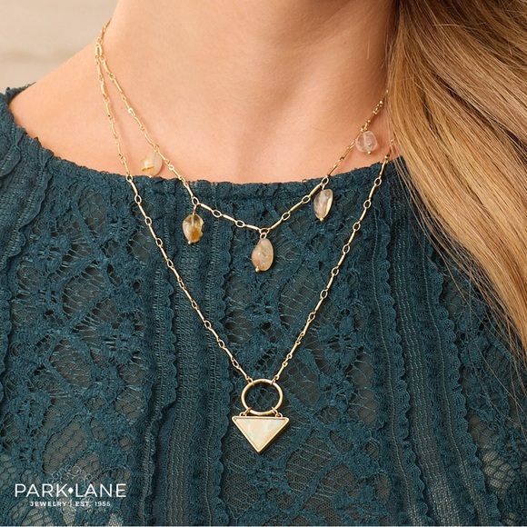 Park Lane Olive Gold and Cream Double Strand Necklace | New - Picture 4 of 8